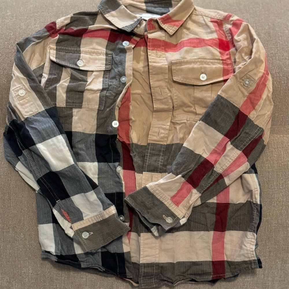Burberry Multicolor Plaid Button Down Shirt